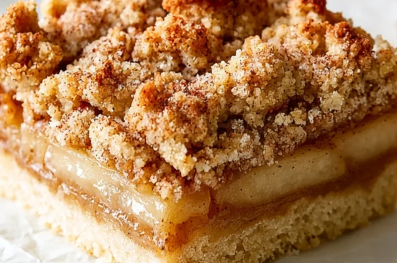 Delicious homemade Apple Crisp Bars with a crunchy oat topping and fresh apples.