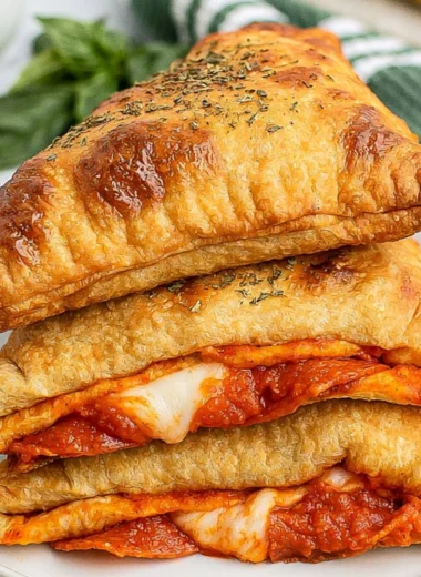 Cozy homemade pizza pockets filled with delicious toppings and spices.