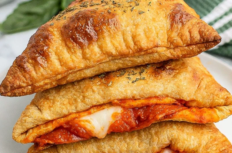Cozy homemade pizza pockets filled with delicious toppings and spices.