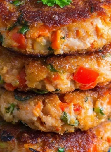 Delicious cozy salmon patties served on a plate for easy weeknight dinner.