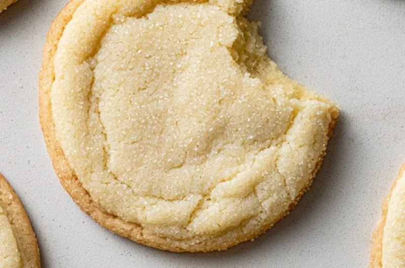 Delicious soft and chewy sugar cookies on a cooling rack