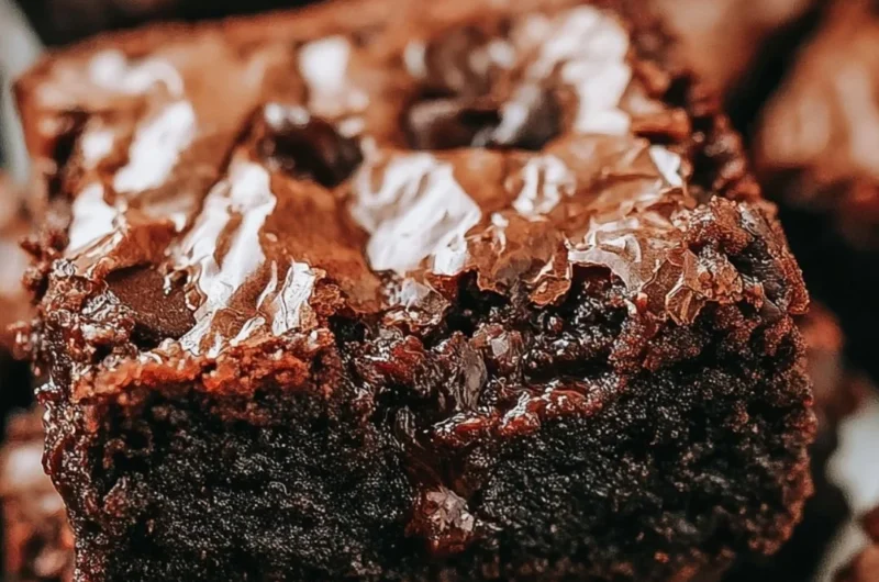Delicious gooey fudge brownies on a plate, perfect for dessert lovers