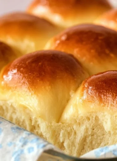 Delicious homemade Grandma's buttery dinner rolls fresh from the oven