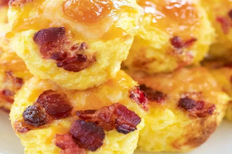 Make ahead bacon cheese egg bites ready for breakfast meal prep