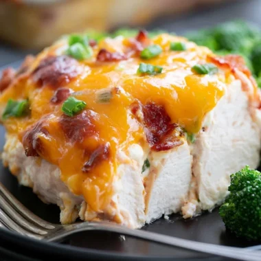 Million Dollar Baked Chicken Breast with cream cheese and turkey bacon