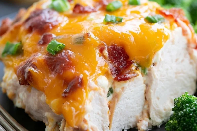 Million Dollar Baked Chicken Breast with cream cheese and turkey bacon