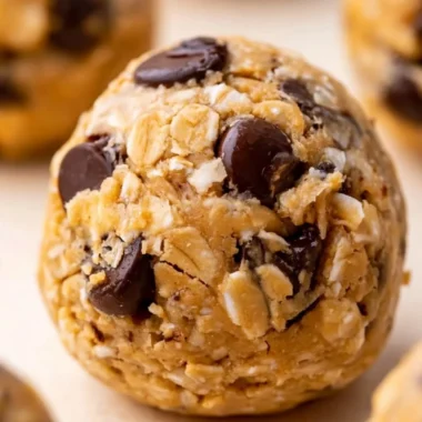 Cozy oatmeal protein balls, nutritious snack packed with protein and flavor.