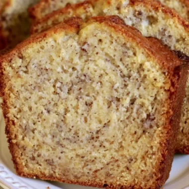 Cozy perfect banana bread freshly baked and ready to enjoy.