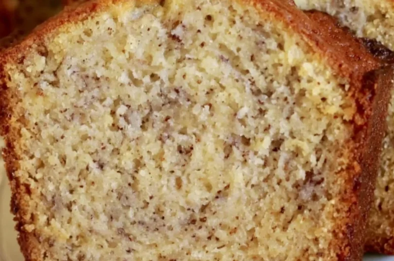 Cozy perfect banana bread freshly baked and ready to enjoy.