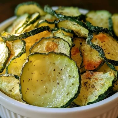 Crunchy ranch cucumber chips in a bowl ready to eat.