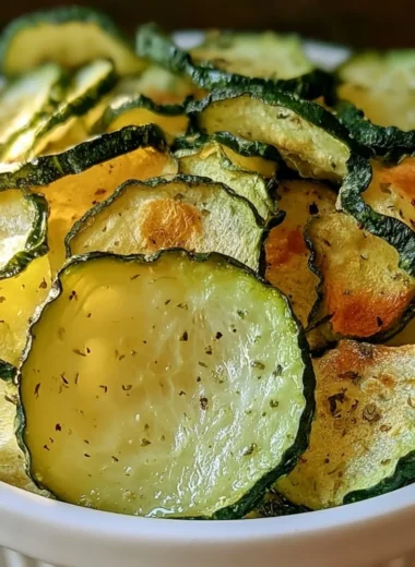 Crunchy ranch cucumber chips in a bowl ready to eat.