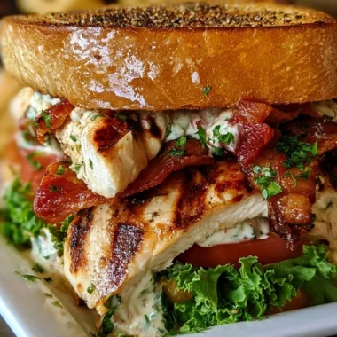 Ultimate Loaded Chicken Club Sandwich with crispy chicken, bacon, and fresh veggies
