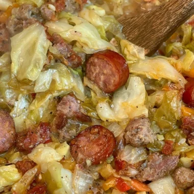 Delicious Dirty Cabbage comfort food recipe served in a cozy setting