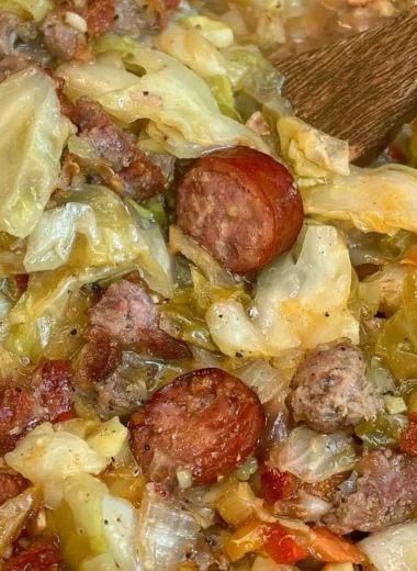 Delicious Dirty Cabbage comfort food recipe served in a cozy setting