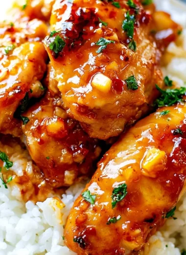 Plate of 20 Minute Honey Garlic Chicken with vegetables