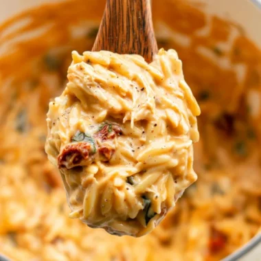 Easy Marry Me Chicken Orzo recipe with chicken, orzo, and creamy sauce
