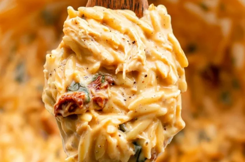 Easy Marry Me Chicken Orzo recipe with chicken, orzo, and creamy sauce